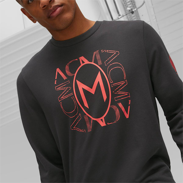 AC Milan FtblCore Sweatshirt, PUMA Black-For All Time Red, large-ZAF