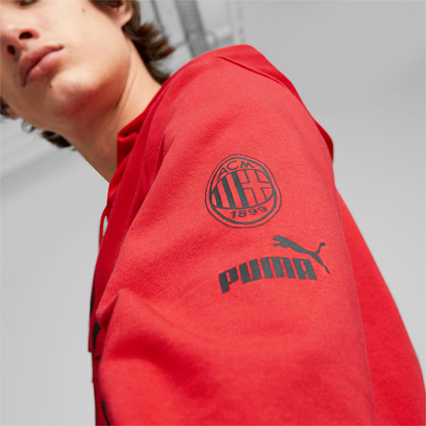 AC Milan FtblCore Hoodie, For All Time Red-PUMA Black, large-ZAF