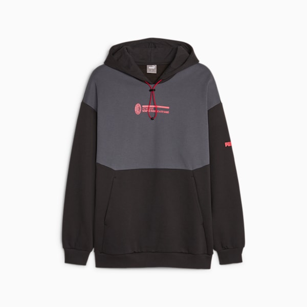 AC Milan FtblCulture Men's Hoodie, PUMA Black-Strong Gray, large-ZAF