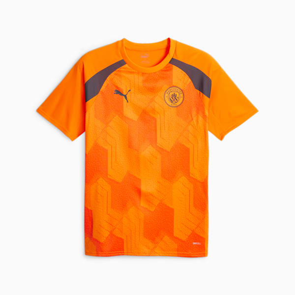 Manchester City Men's Pre-match Jersey, Orange Popsicle-Strong Gray, large-ZAF