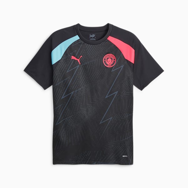 Manchester City Men's Pre-match Jersey, Dark Navy-Hero Blue-Sunset Glow, large-ZAF