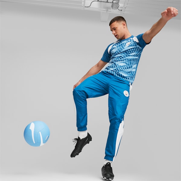 Manchester City F.C. Pre-match Woven Pants Men, Lake Blue-PUMA White, large-ZAF