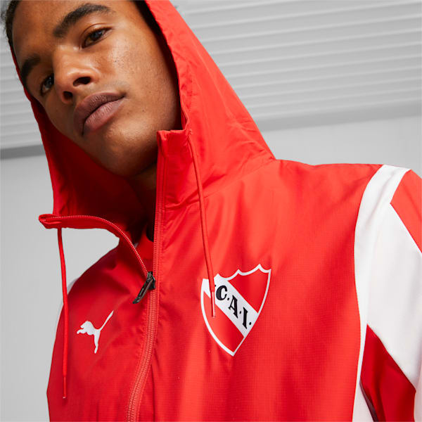 Campera de fútbol para hombre prematch de Independiente, PUMA Red-PUMA White, large-ARG