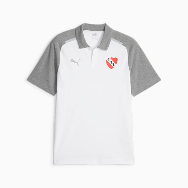 Chomba para hombre Independiente Casuals, PUMA White-Medium Gray Heather, large-ARG