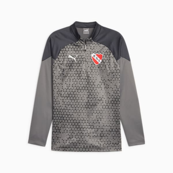 Buzo de fútbol con cierre para hombre de Independiente, Flat Medium Gray-Strong Gray, large-ARG