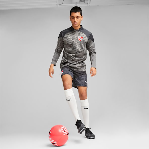 Buzo de fútbol con cierre para hombre de Independiente, Flat Medium Gray-Strong Gray, large-ARG