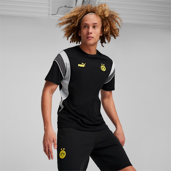 Remera Borussia Dortmund FtblArchive, PUMA Black-Cool Mid Gray, large-ARG