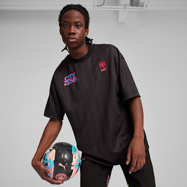 Camiseta del Manchester City FtblNrgy, PUMA Black-Sunset Glow, large-ARG