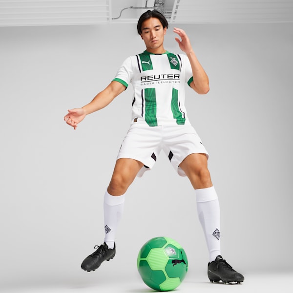 Jersey local Borussia Mönchengladbach 24/25 para hombre, PUMA White-Archive Green, large-MEX