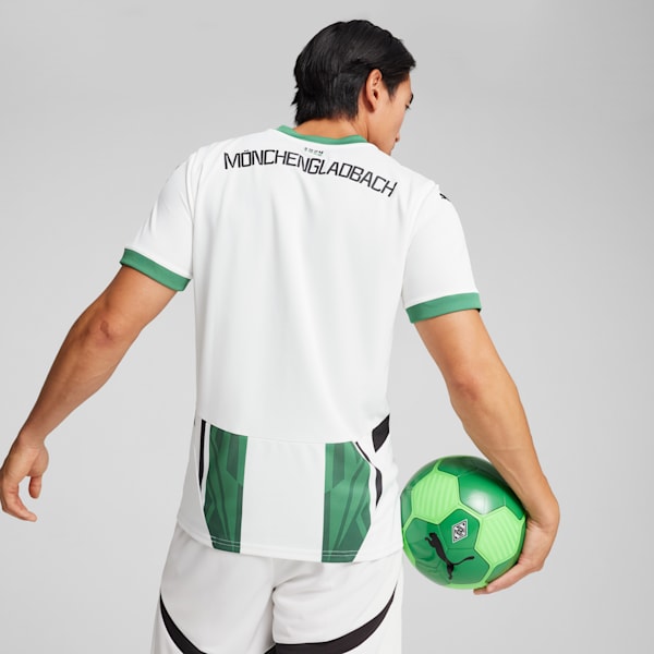 Jersey local Borussia Mönchengladbach 24/25 para hombre, PUMA White-Archive Green, large-MEX