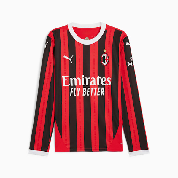 Jersey local réplica manga larga AC Milan 24/25 para hombre, For All Time Red-PUMA Black, large-MEX
