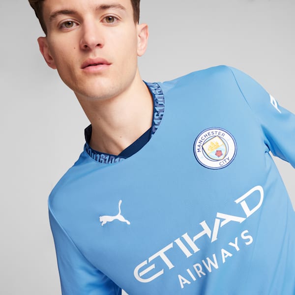 Manchester City 24/25 Home Long Sleeve Jersey Men, Team Light Blue-Marine Blue, large-ZAF