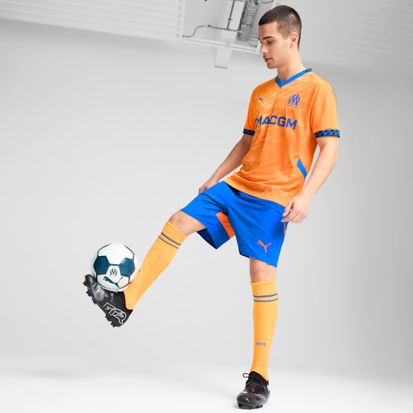 Jersey para hombre Olympique de Marseille Third 24/25, Fluro Orange Pes-Cayenne Pepper-Racing Blue, large-MEX
