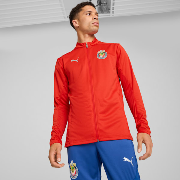 C.D. Guadalajara Training Jacket Men, PUMA Red-PUMA Silver, large-MEX