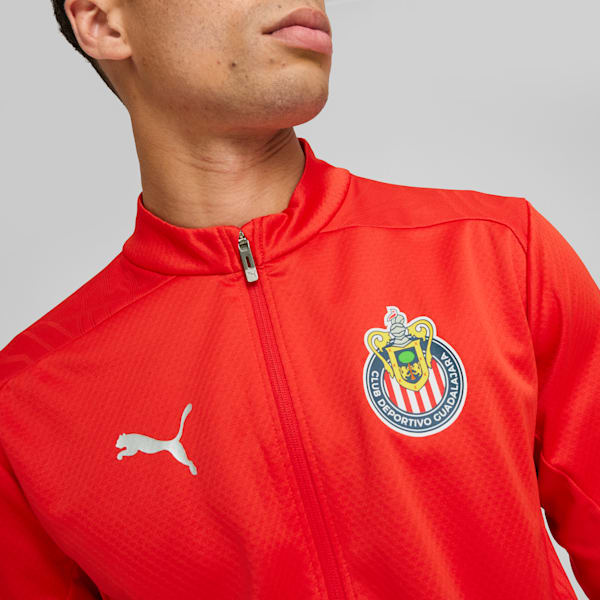 C.D. Guadalajara Training Jacket Men, PUMA Red-PUMA Silver, large-MEX