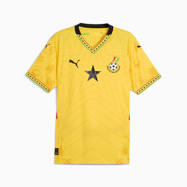 Jersey Ghana 2025 Segunda Equipación Hombre, Pelé Yellow-PUMA Black, large-MEX