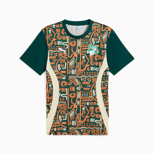 Ivory Coast 2025 Pre-match Jersey Men, Dark Myrtle-Rickie Orange, large-ZAF
