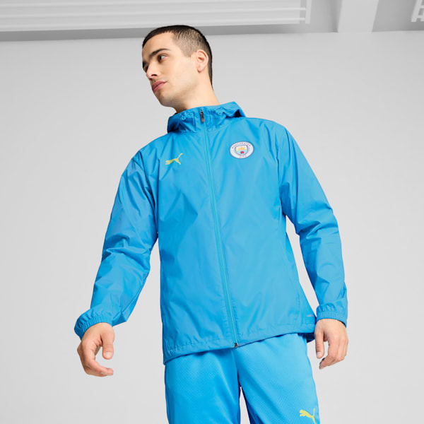 Campera de entrenamiento Manchester City All-Weather para hombre, Magic Blue-Yellow Glow, large-ARG