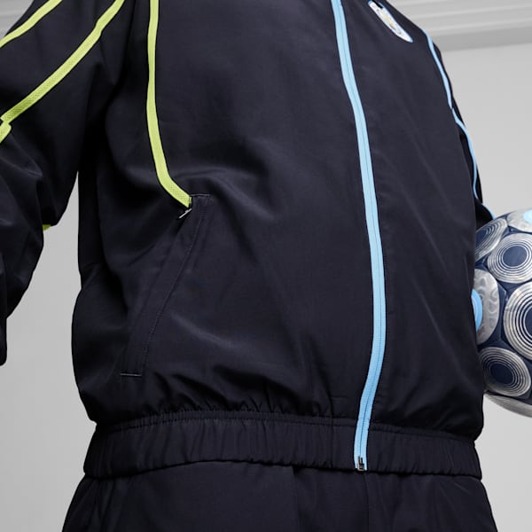 Manchester City Pre-match Woven Jacket Men, New Navy-Yellow Glow, large-ZAF
