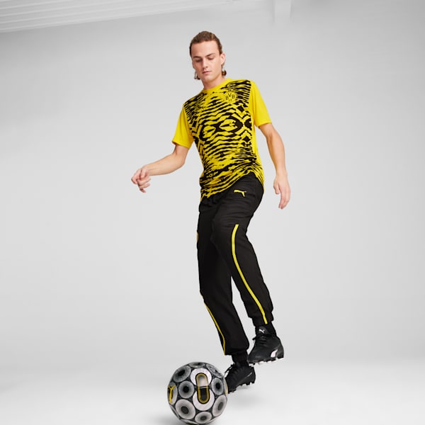 Borussia Dortmund Pre-match Short Sleeve Jersey Men, Faster Yellow-PUMA Black, large-ZAF