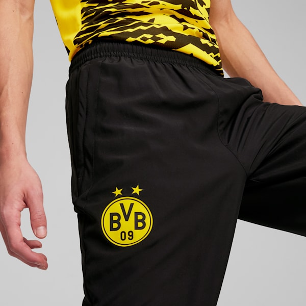 BVB Prematch Pants, PUMA Black-Faster Yellow, large-MEX