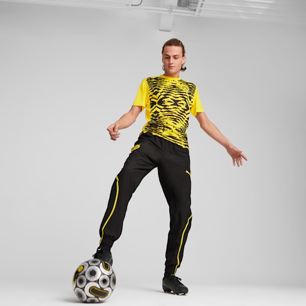 BVB Prematch Pants, PUMA Black-Faster Yellow, large-MEX
