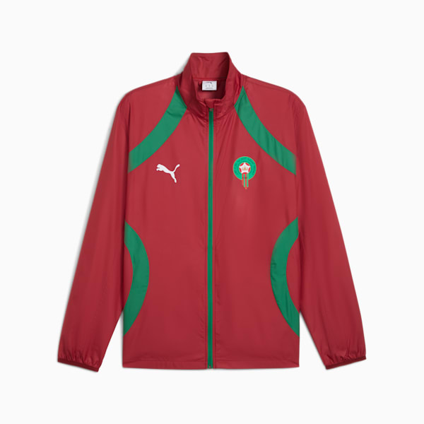 Morocco Pre-match Woven Jacket Men, Intense Red-Archive Green, large-ZAF