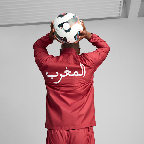 Morocco Pre-match Woven Jacket Men, Intense Red-Archive Green, large-ZAF