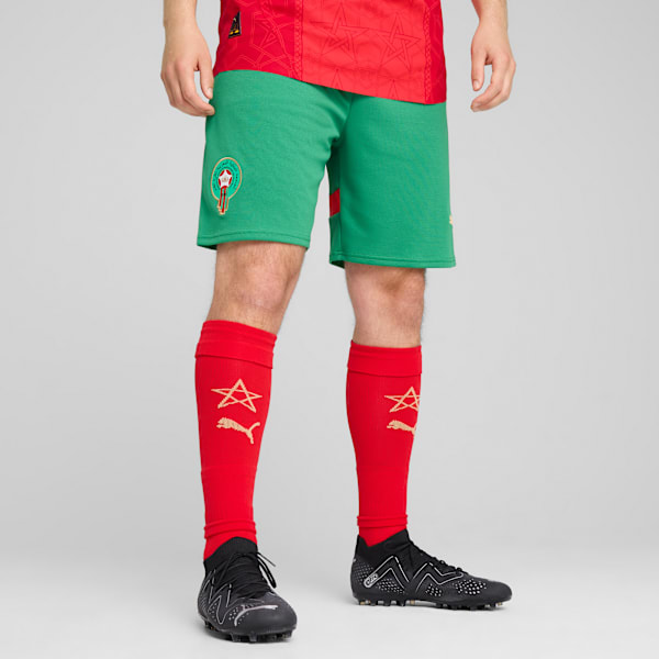 Shorts Marruecos 2025 para hombre, Archive Green-PUMA Red, large-ARG