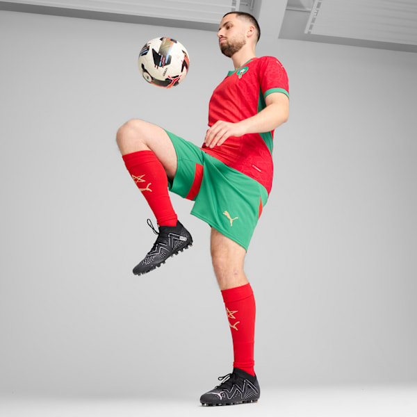 Shorts Marruecos 2025 para hombre, Archive Green-PUMA Red, large-ARG