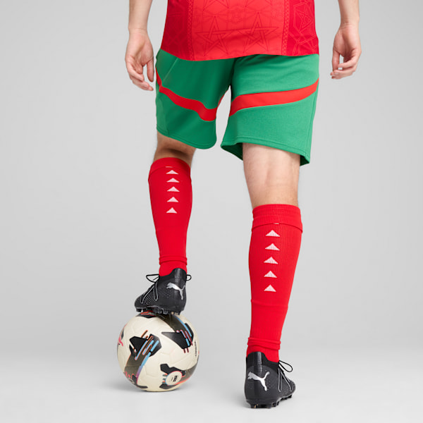 Shorts Marruecos 2025 para hombre, Archive Green-PUMA Red, large-ARG