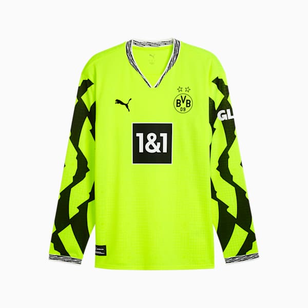 Borussia Dortmund Anniversary Culture Long Sleeve Jersey Men, Yellow Alert-PUMA Black, large-MEX