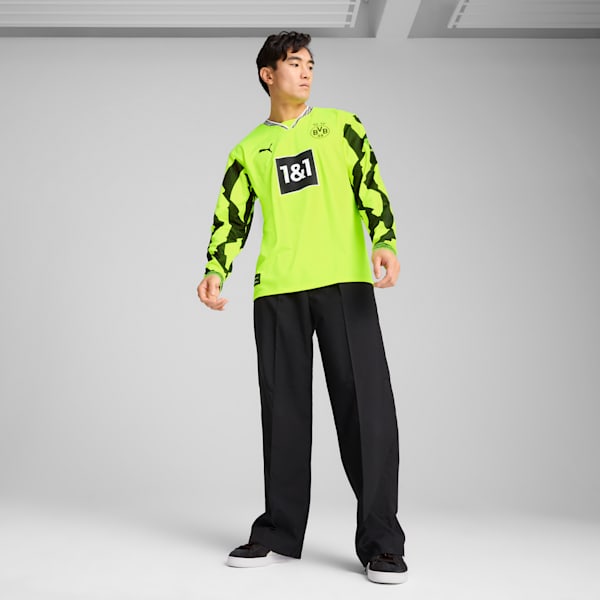 Borussia Dortmund Anniversary Culture Long Sleeve Jersey Men, Yellow Alert-PUMA Black, large-MEX