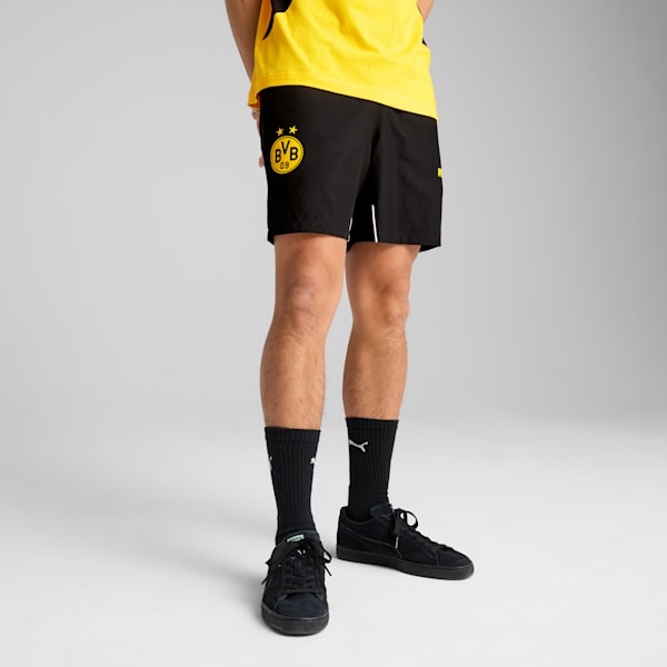 Borussia Dortmund ftblARCHIVE Shorts Men, PUMA Black-Faster Yellow, large-MEX