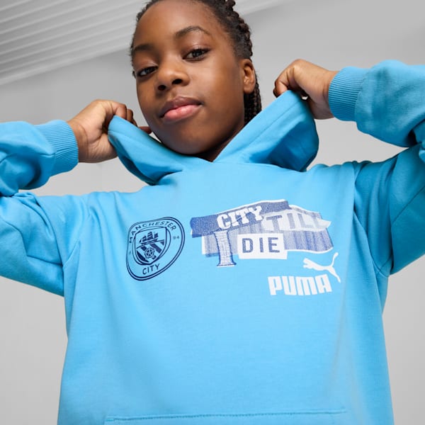 Buzo con capucha Manchester City ftblNRGY Jr unisex, Team Light Blue, large-ARG
