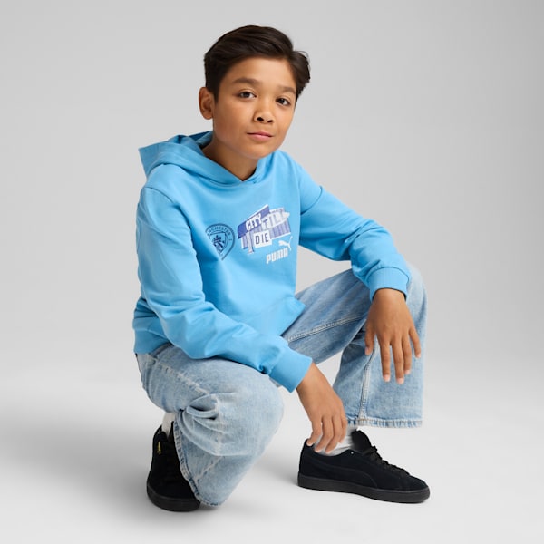 Buzo con capucha Manchester City ftblNRGY Jr unisex, Team Light Blue, large-ARG