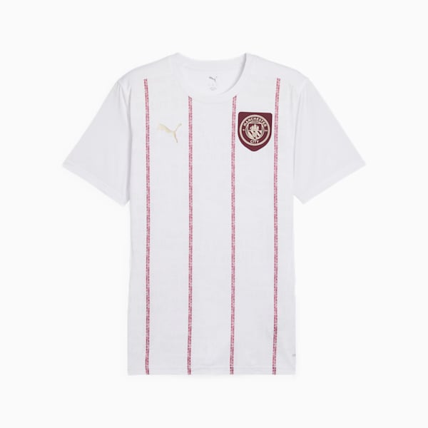 Camiseta prepartido del Manchester City para hombre, PUMA White-Dark Jasper, large-ARG