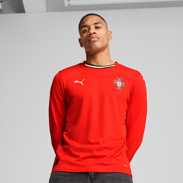 Portugal 2025 Long-Sleeved Home Jersey Men, Sport Red-Sugared Almond, large-ZAF