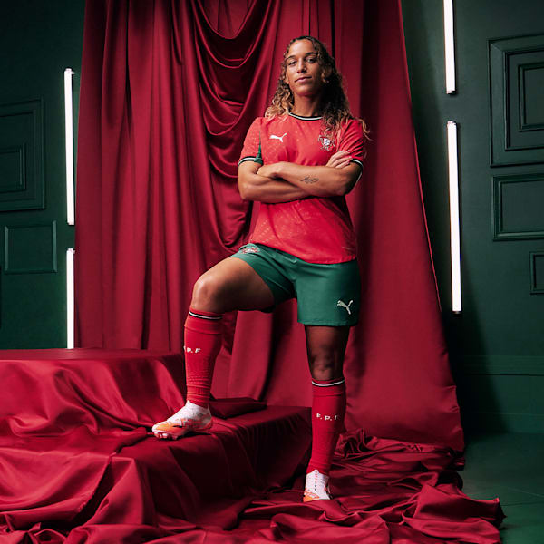 Portugal Women's Team 2025 Home Jersey Women, Pure Red-Fresh Mint, large-ZAF
