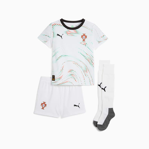 Portugal 2025 Away Minikit Kids, PUMA White-PUMA Black, large-ZAF