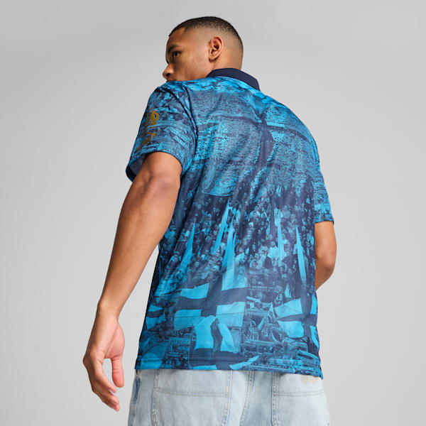 Olympique de Marseille ftblNRGY+ Retro Jersey Men, Bleu Azur, large-MEX