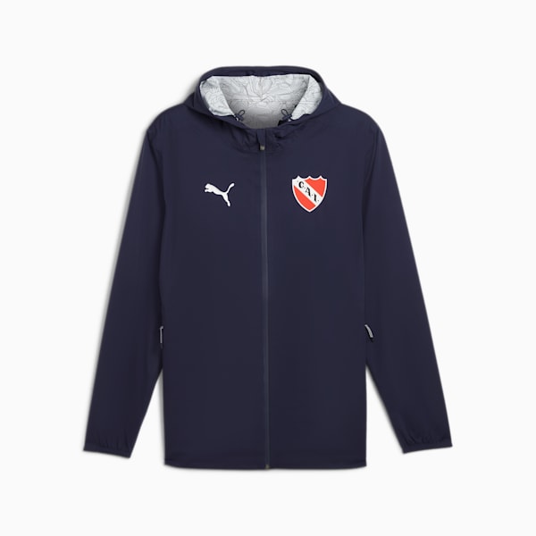 Campera de entrenamiento impermeable C.A. Independiente para hombre, PUMA Navy-PUMA Silver, large-ARG