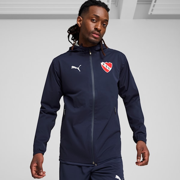 Campera de entrenamiento impermeable C.A. Independiente para hombre, PUMA Navy-PUMA Silver, large-ARG