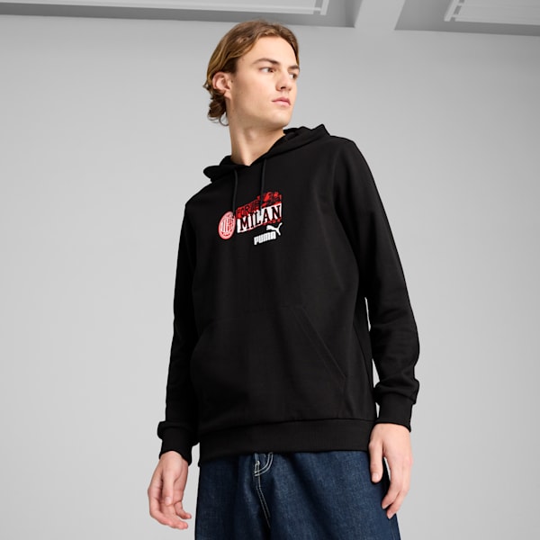 Buzo con capucha AC Milan ftblNRGY para hombre, PUMA Black-For All Time Red, large-ARG