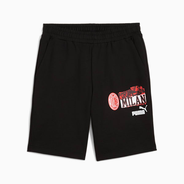 Short AC Milan de algodón para hombre., PUMA Black-For All Time Red, large-ARG