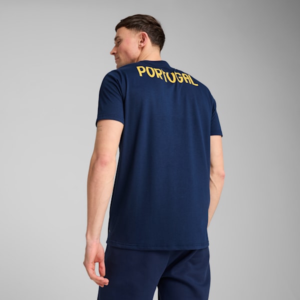 Camiseta Portugal Casuals para hombre, Persian Blue-Sunny Yellow, large-ARG