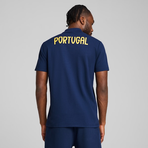 Portugal Casuals Polo Men, Persian Blue-Sunny Yellow, large-ZAF