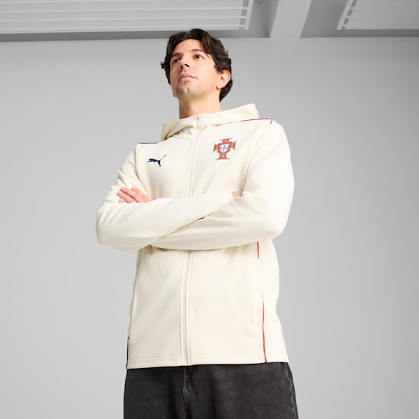 Portugal Casuals Full-Zip Hooded Jacket Men, Sugared Almond-Persian Blue, large-ZAF