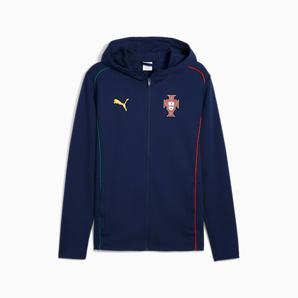 Campera con capucha y cierre Portugal Casuals para hombre, Persian Blue-Sunny Yellow, large-ARG