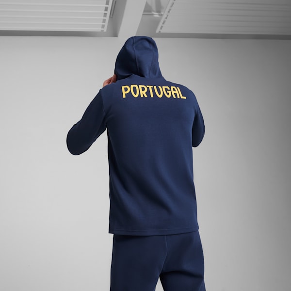Campera con capucha y cierre Portugal Casuals para hombre, Persian Blue-Sunny Yellow, large-ARG